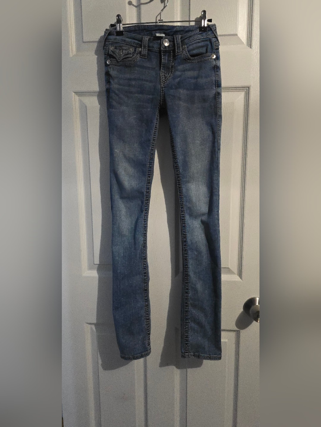 True Religion World Tour Slim Straight Y2k Jeans
